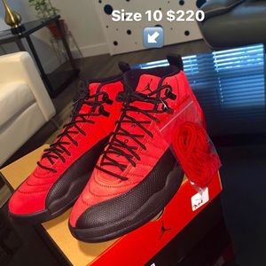 Jordans red and black flu game # 12
